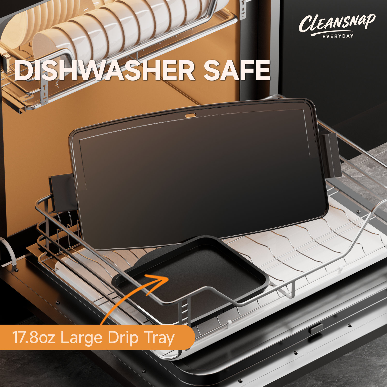 SENSCHEF Cleansnap Everyday Electric Griddle,The Ultimate Gift for Family Feasts - 20” Nonstick Grill with Foldable Anti-Mess Shield, Rapid 1700W Heat & PPG Ceramic Coating, Dishwasher Safe, Saga Blue