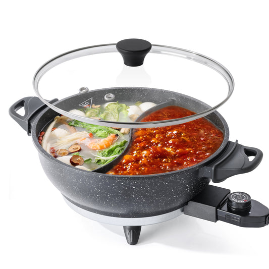 SENSCHEF 4L Electric Hot Pot with Divider