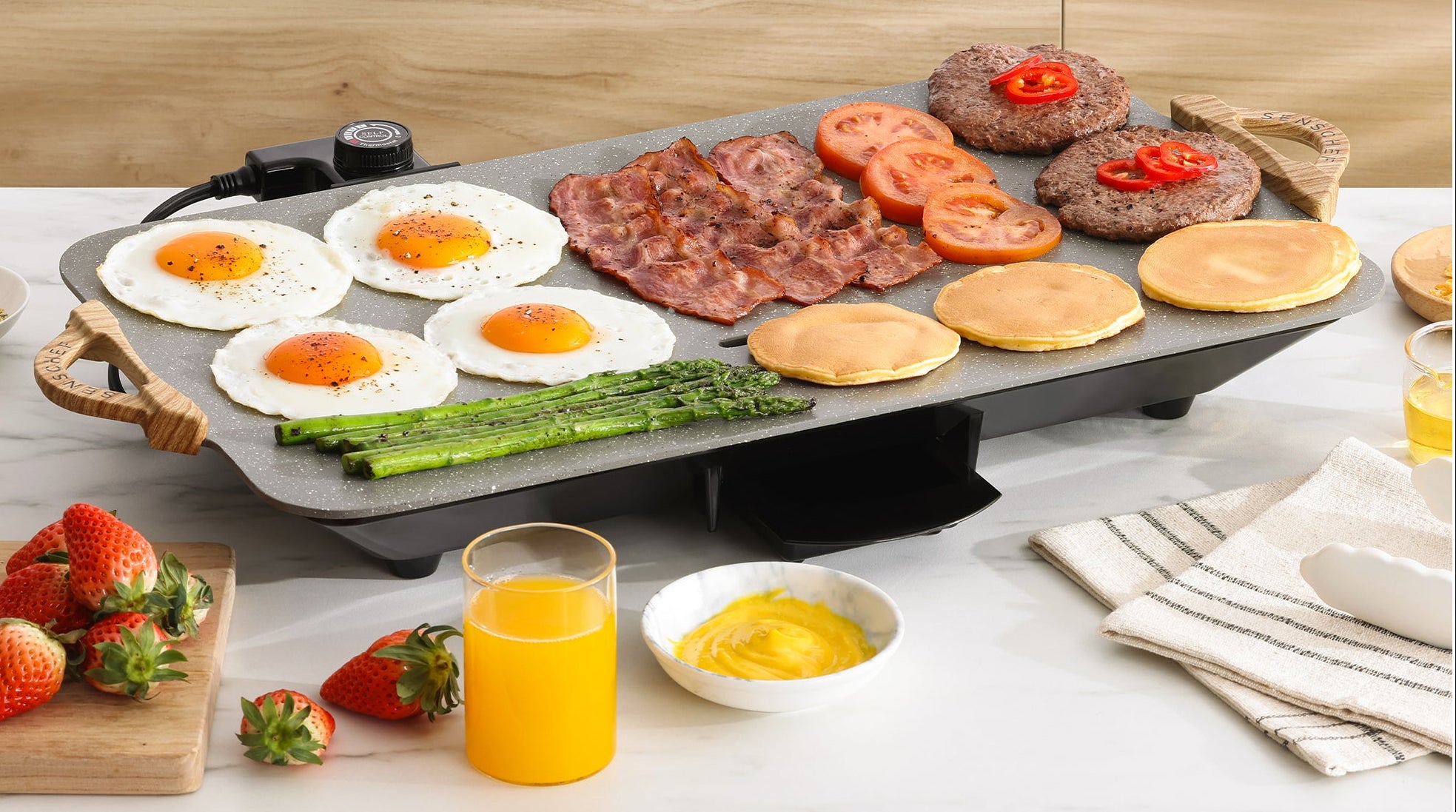 SENSCHEF 12x20 Inch PROMAX Electric Griddle