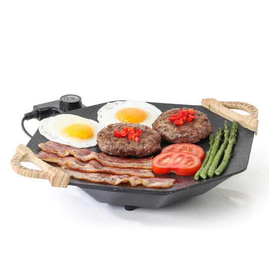 SENSCHEF 13x13 Inch Octagonal Electric Griddle