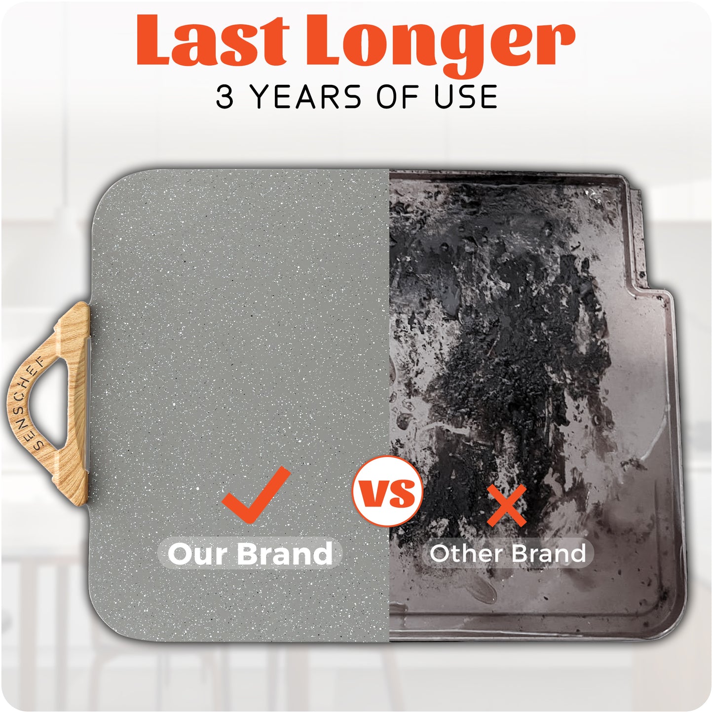 SENSCHEF 12x20 Inch PROMAX Electric Griddle